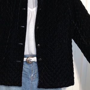 Quilted Velvet Blazer